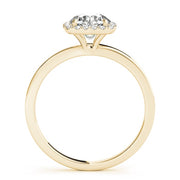 18K Yellow Gold 1 1/8 ct tw Halo Diamond Engagement Ring