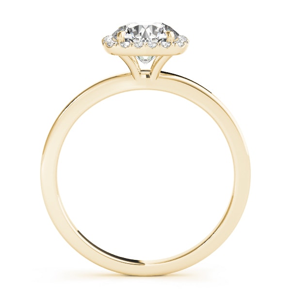 18K Yellow Gold 1 1/8 ct tw Halo Diamond Engagement Ring