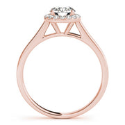 14K Rose Gold 1 1/8 ct tw Halo Diamond Engagement Ring