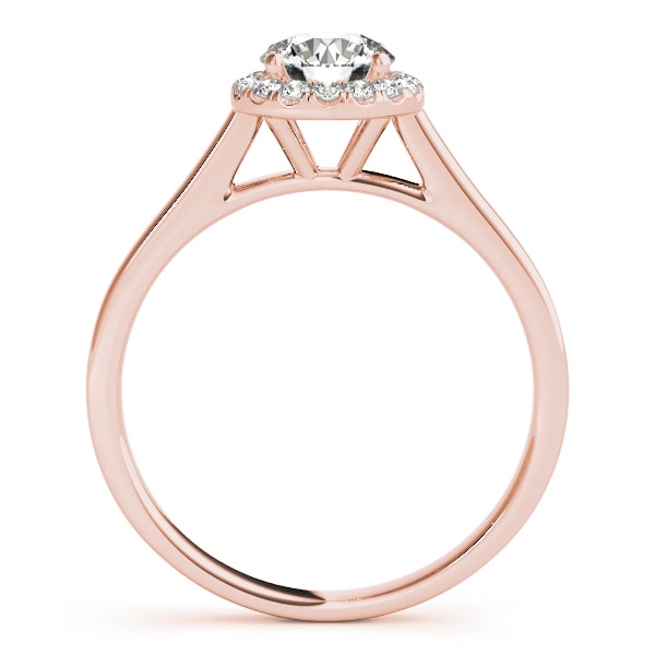 14K Rose Gold 1 1/8 ct tw Halo Diamond Engagement Ring