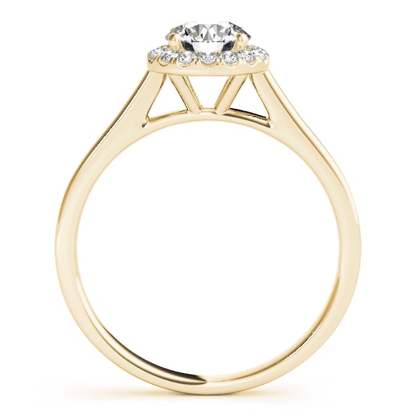 14K Yellow Gold 1 1/8 ct tw Halo Diamond Engagement Ring