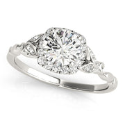 Platinum 1 1/5 ct tw Halo Diamond Engagement Ring