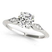 Platinum 5/8 ct tw Vintage Diamond Engagement Ring