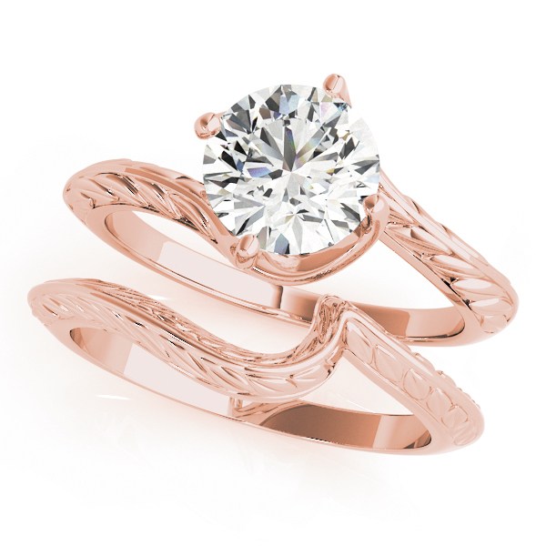 14K Rose Gold 1 ct tw Solitaire Diamond Engagement Ring