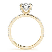 18K Yellow Gold 1 1/4 ct tw Halo Diamond Engagement Ring