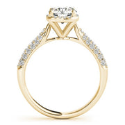 14K Yellow Gold 1 1/3 ct tw Halo Diamond Engagement Ring