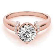 14K Rose Gold 5/8 ct tw Vintage Diamond Engagement Ring