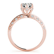 14K Rose Gold 1 ct tw Vintage Diamond Engagement Ring