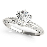14K White Gold 1 ct tw Vintage Diamond Engagement Ring