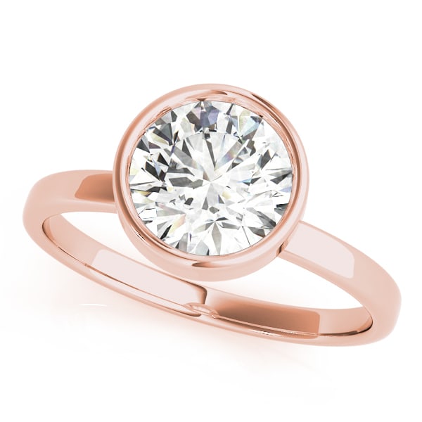 18K Rose Gold 1 ct tw Solitaire Diamond Engagement Ring