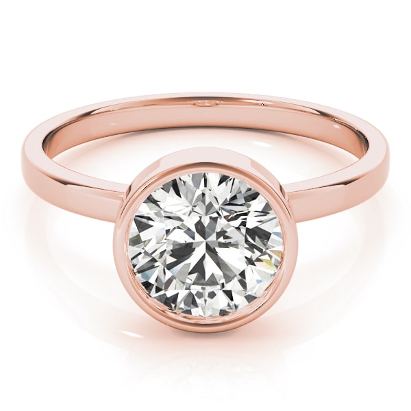 18K Rose Gold 1 ct tw Solitaire Diamond Engagement Ring