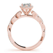 14K Rose Gold 1 1/3 ct tw Halo Diamond Engagement Ring