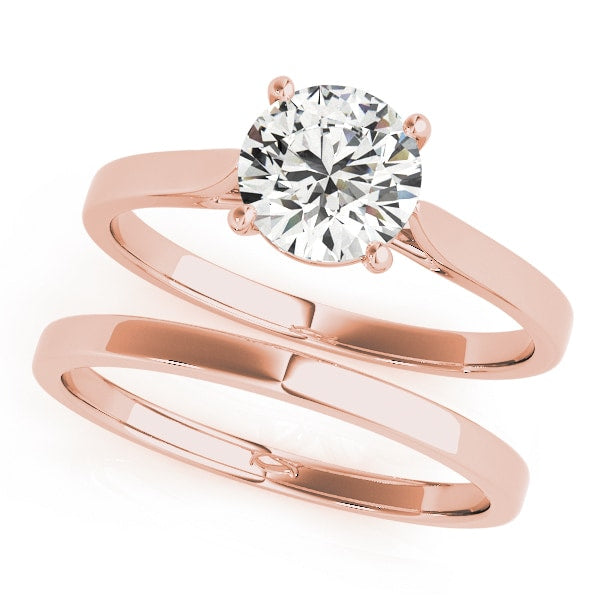 14K Rose Gold 1 ct tw Solitaire Diamond Engagement Ring