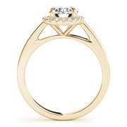 18K Yellow Gold 1 1/8 ct tw Halo Diamond Engagement Ring