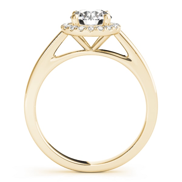14K Yellow Gold 1 1/8 ct tw Halo Diamond Engagement Ring