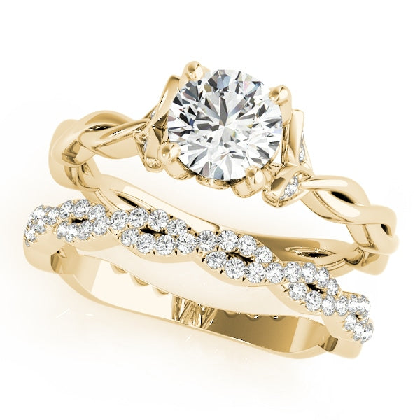 14K Yellow Gold 7/8 ct tw Solitaire Diamond Engagement Ring