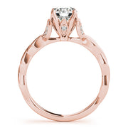 14K Rose Gold 7/8 ct tw Solitaire Diamond Engagement Ring