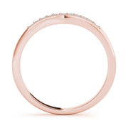 18K Rose Gold 1/10 ct tw Diamond Wedding Ring