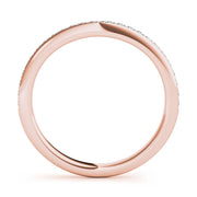 14K Rose Gold 1/6 ct tw Diamond Wedding Ring