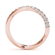 14K Rose Gold 1/5 ct tw Diamond Wedding Ring