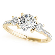 14K Yellow Gold 1 3/8 ct tw Three Stone Diamond Engagement Ring
