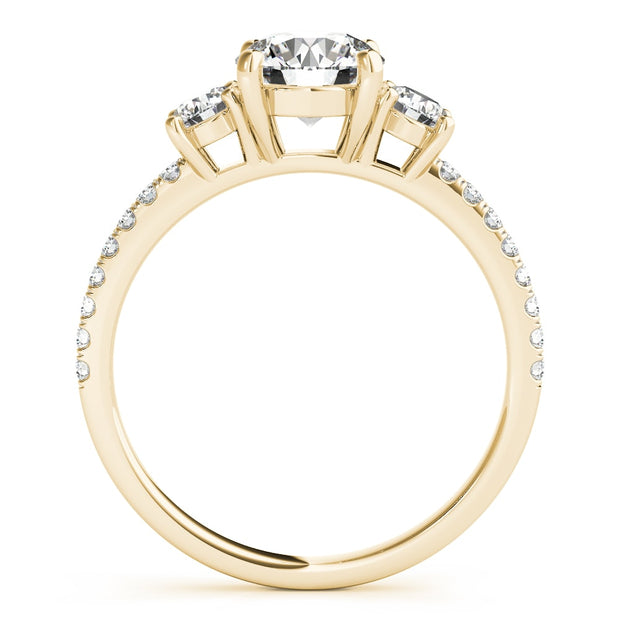 14K Yellow Gold 1 3/8 ct tw Three Stone Diamond Engagement Ring