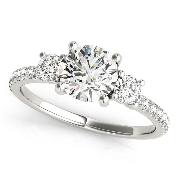 Three Stone Diamond Engagement Ring