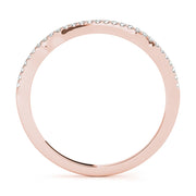 18K Rose Gold 1/10 ct tw Diamond Wedding Ring