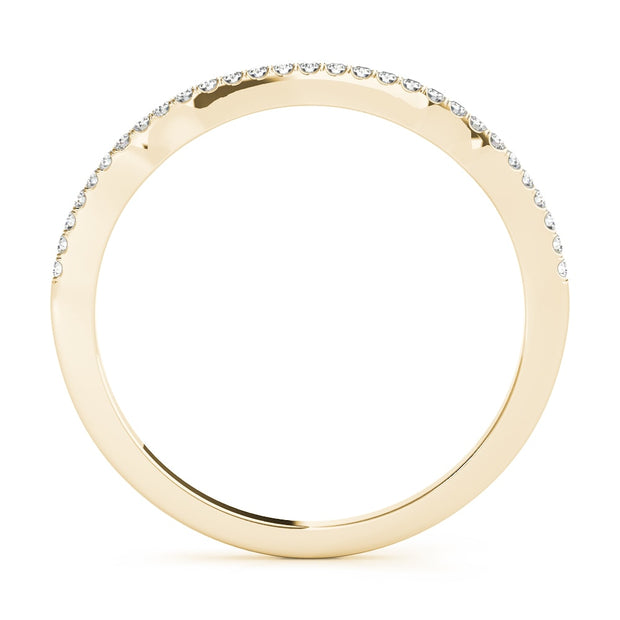 18K Yellow Gold 1/10 ct tw Diamond Wedding Ring