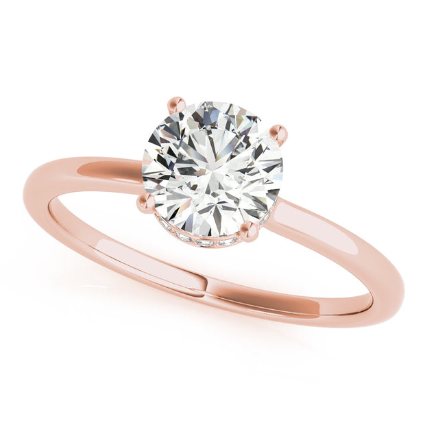 18K Rose Gold 1 ct tw Solitaire Diamond Engagement Ring