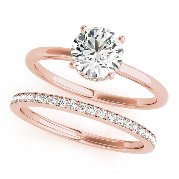14K Rose Gold 1 ct tw Solitaire Diamond Engagement Ring