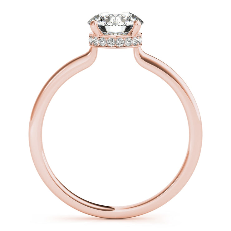 14K Rose Gold 1 ct tw Solitaire Diamond Engagement Ring