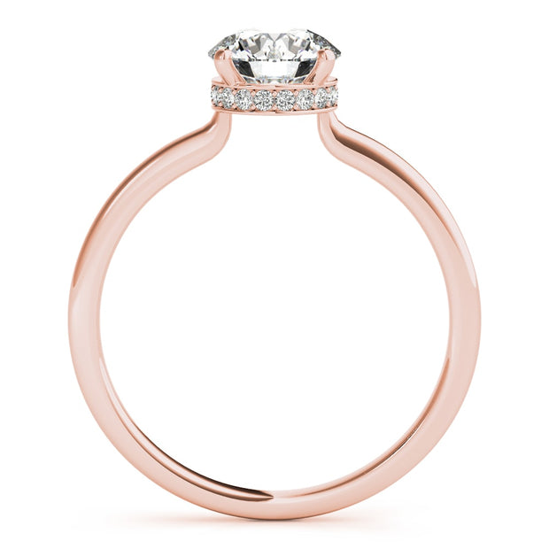 18K Rose Gold 1 ct tw Solitaire Diamond Engagement Ring