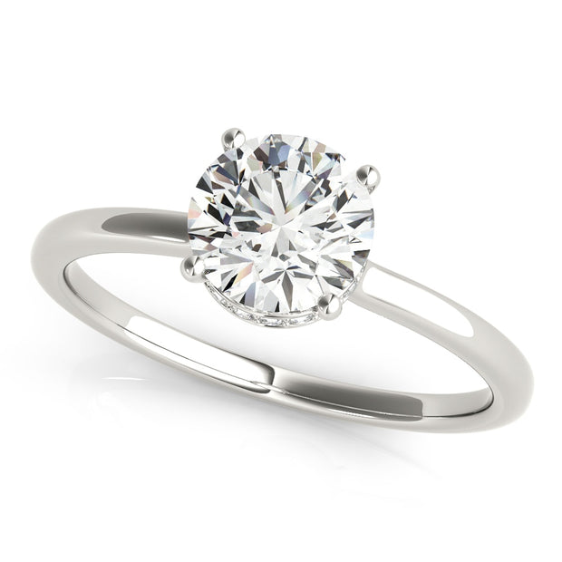 18K White Gold 1 ct tw Solitaire Diamond Engagement Ring