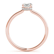 18K Rose Gold 1/10 ct tw Halo Diamond Engagement Ring