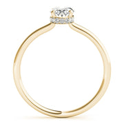 14K Yellow Gold 1/10 ct tw Halo Diamond Engagement Ring