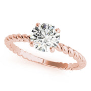 18K Rose Gold 1 ct tw Solitaire Diamond Engagement Ring