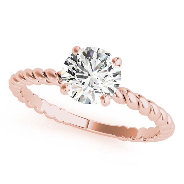 18K Rose Gold 1 ct tw Solitaire Diamond Engagement Ring