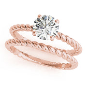 18K Rose Gold 1 ct tw Solitaire Diamond Engagement Ring