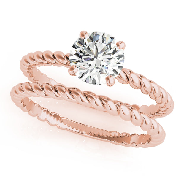18K Rose Gold 1 ct tw Solitaire Diamond Engagement Ring