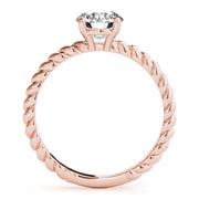 18K Rose Gold 1 ct tw Solitaire Diamond Engagement Ring