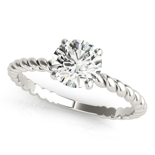18K White Gold 1 ct tw Solitaire Diamond Engagement Ring