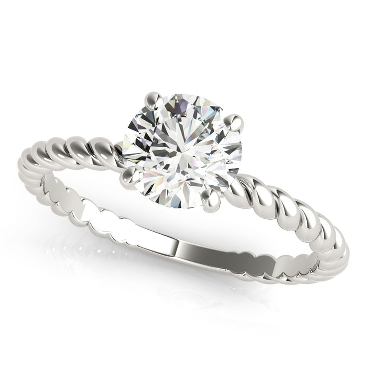 18K White Gold 1 ct tw Solitaire Diamond Engagement Ring