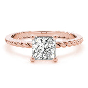 14K Rose Gold 5/8 ct tw Solitaire Diamond Engagement Ring