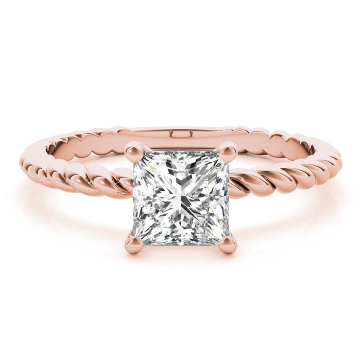 14K Rose Gold 5/8 ct tw Solitaire Diamond Engagement Ring