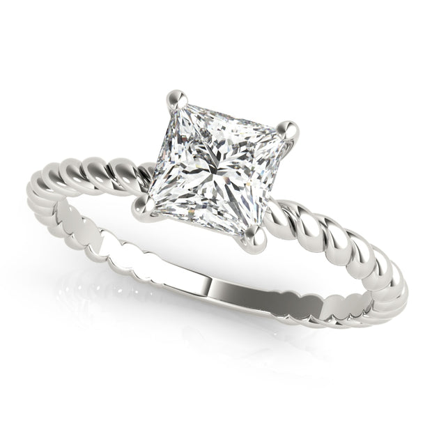 18K White Gold 5/8 ct tw Solitaire Diamond Engagement Ring