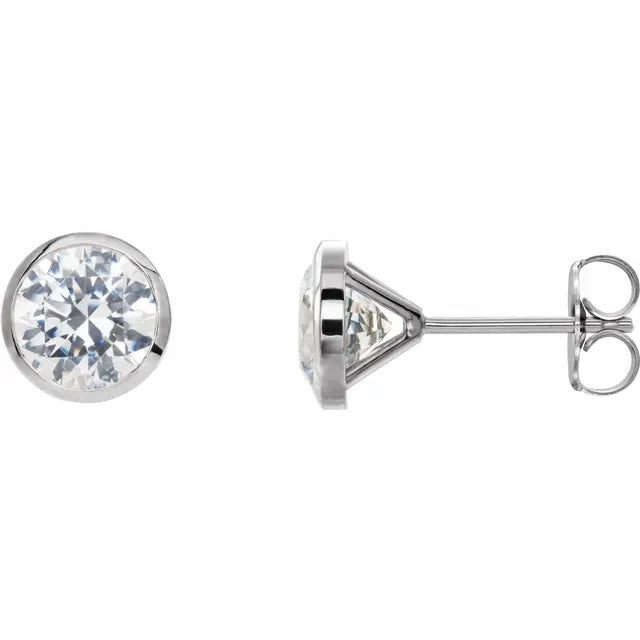14K White 1/3 CTW Natural Diamond Cocktail-Style Stud Earrings