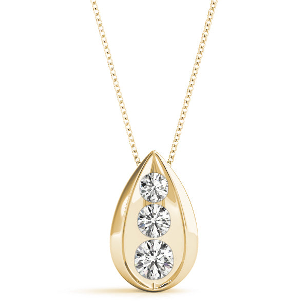 Three Stone Diamond Pendant