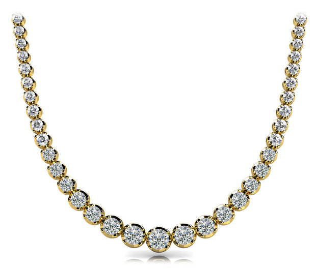 14K Yellow Gold 10 ct tw Fashion Diamond Necklace