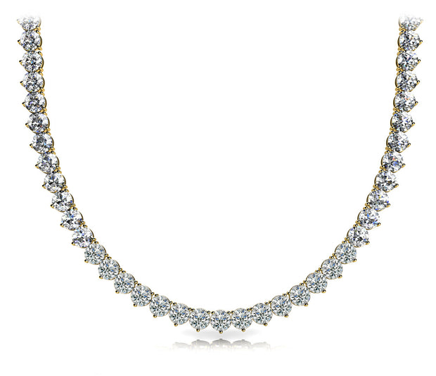 14K Yellow Gold 10 1/3 ct tw Fashion Diamond Necklace